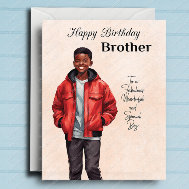 Black Boy Birthday Card S